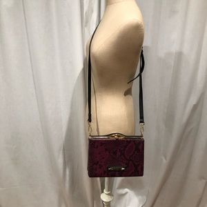 19V69 Italia Purple Faux Snakeskin Crossbody Bag